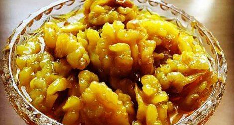 با گردو خشک مونده مربای مجلسی برای صبحونه درست کن + طرز تهیه