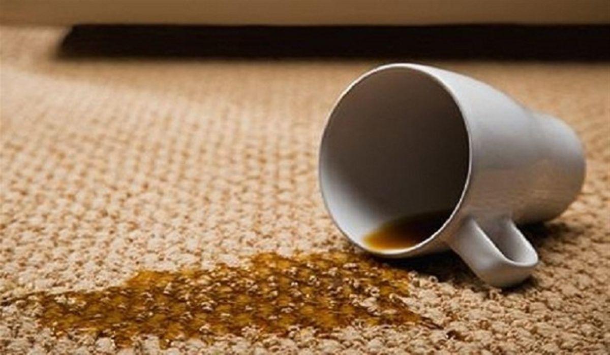 از بین بردن لکه قهوه از فرش