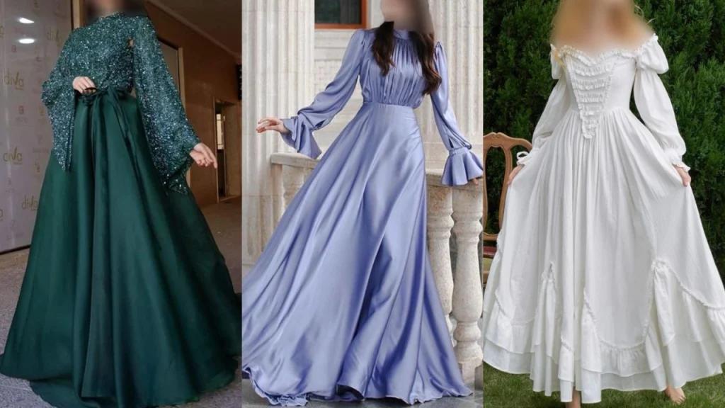 10 مدل لباس مجلسی پرنسسی آستین دار زنانه که حسابی دلبرت می کنه + عکس
