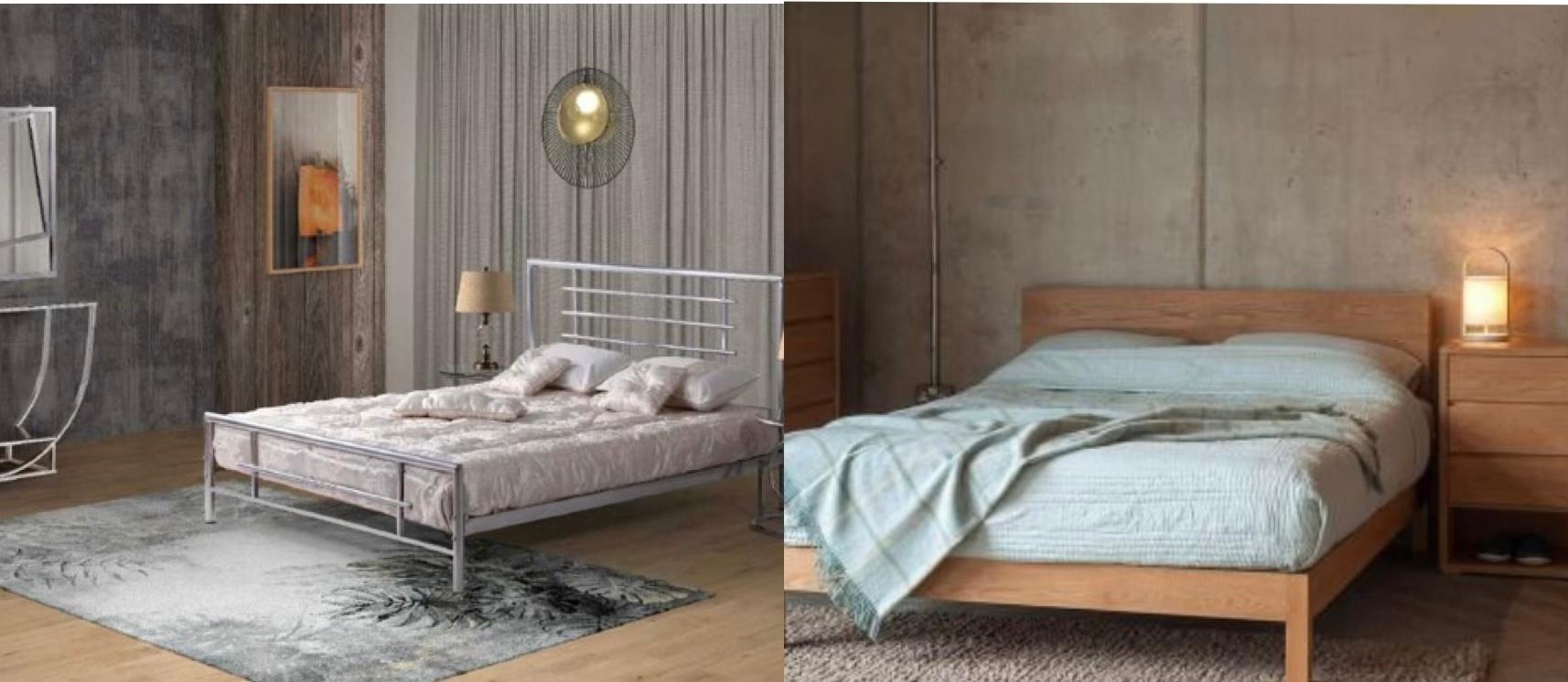 تخت خواب چوبی بخرم یا فلزی؟! | مقایسه تخت خواب چوبی و فلزی با یکدیگر